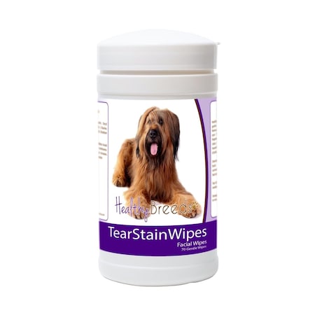 Pamperedpets Briard Tear Stain Wipes - 70 Count PA3486568
